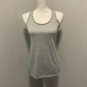 Under Armor Armour Heat Gear Racerback Tank Top XS Heather Gray